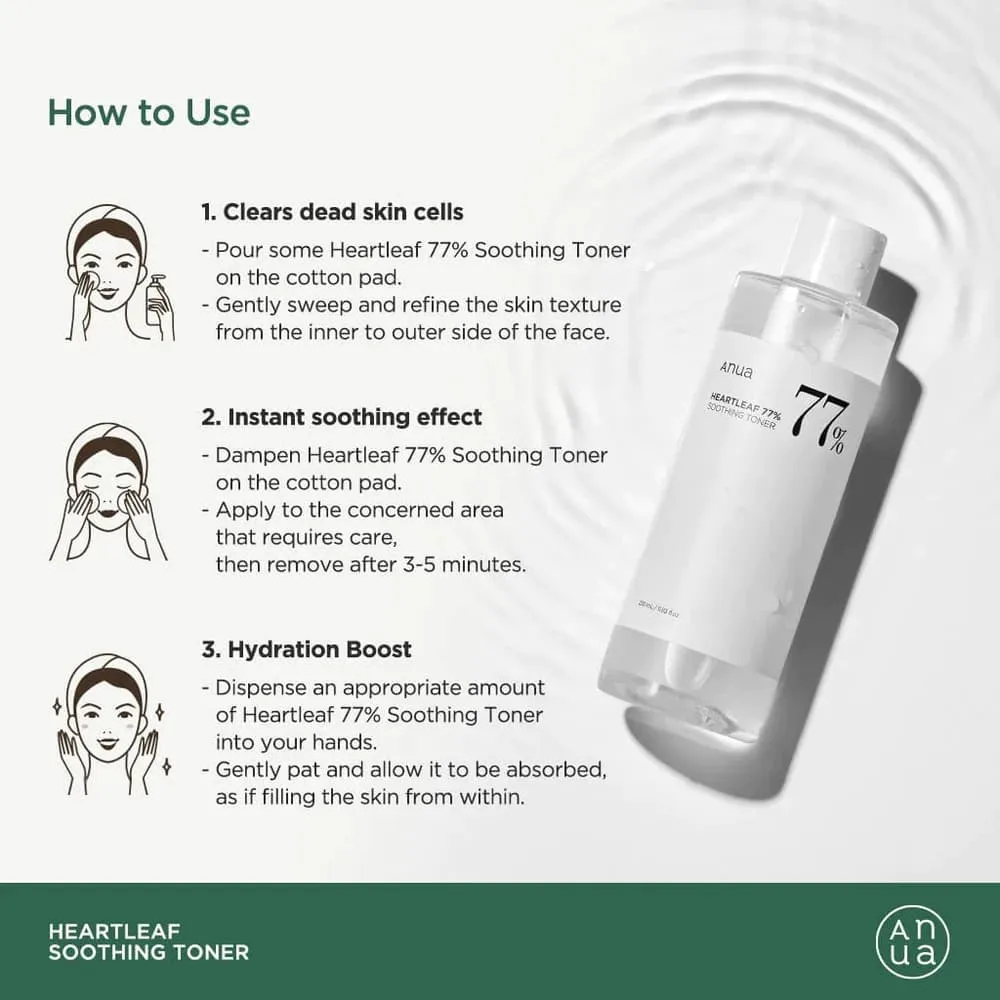 ANUA HEARTLEAF 77% SOOTHING TONER 40ML